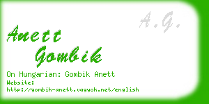 anett gombik business card